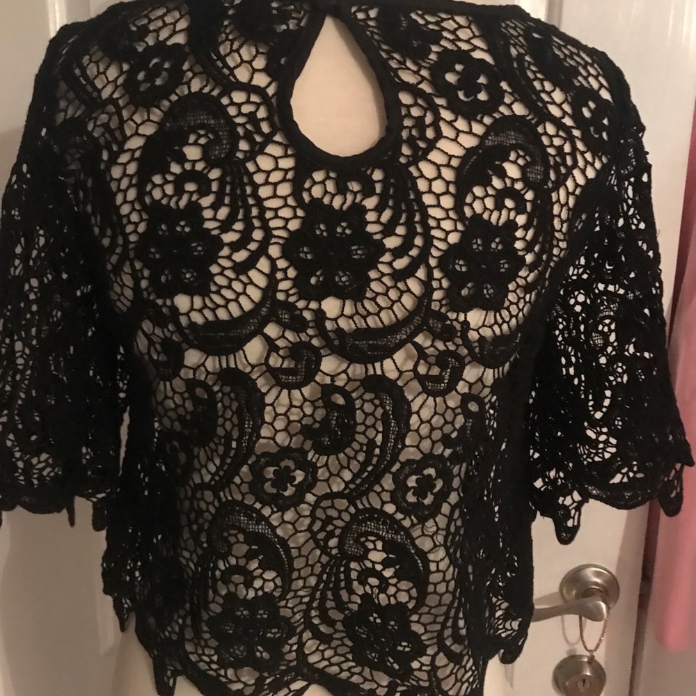 Bebe Lace black XS Top , Super Cute .